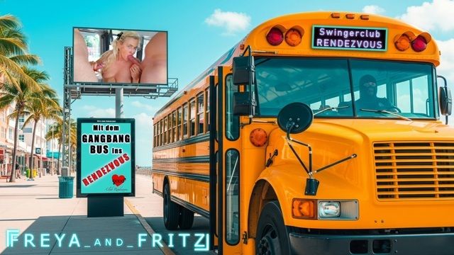 Gangbang Bus Vol. 1 - Freya megdug egy csomó anoymous srácot, és lecsapolja a golyóikat..